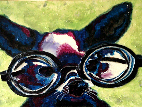 Quadri Pop Art di Carla Bertoli - VISTA DA CANI - Mixed Technique 50x32 - 2013